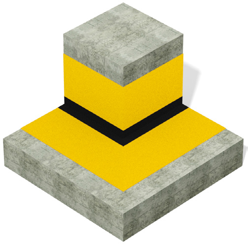 3D-rendering av hur Migupren tätduk för takläggare fungerar i hörn