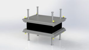 Lasto block deformationslager 3D-rendering