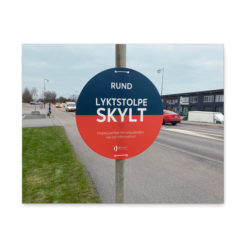 Lyktstolpe skylt – Rund