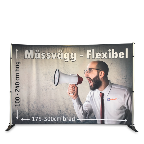 Messevæg Flexibel – med stofbannere